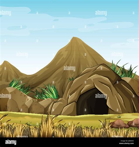 Mountain Cave Clip Art