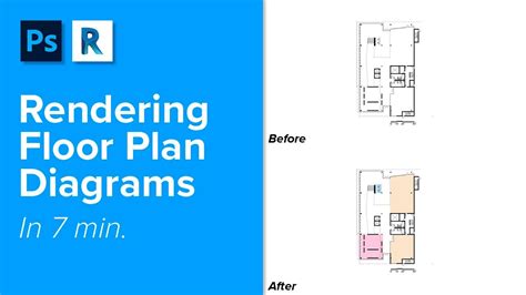 How To Render Floor Plan Diagrams From Revit To Photoshop Youtube