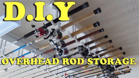 Diy How To Build A Cheap Easy Overhead Fishing Rod Storage Rack