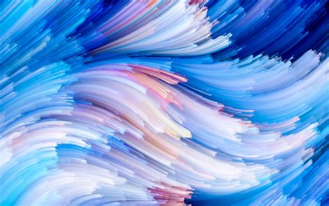 Download Wallpapers Blue Waves 4k 3d Art Blue Backgrounds Abstract