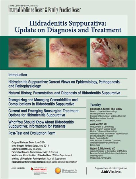 Hidradenitis Suppurativa Update On Diagnosis And Treatment June 2014