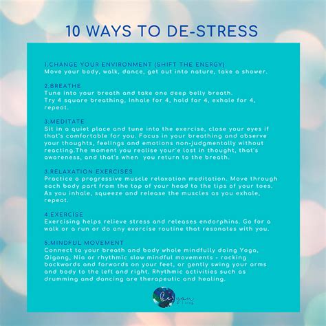 10 Ways To De Stress