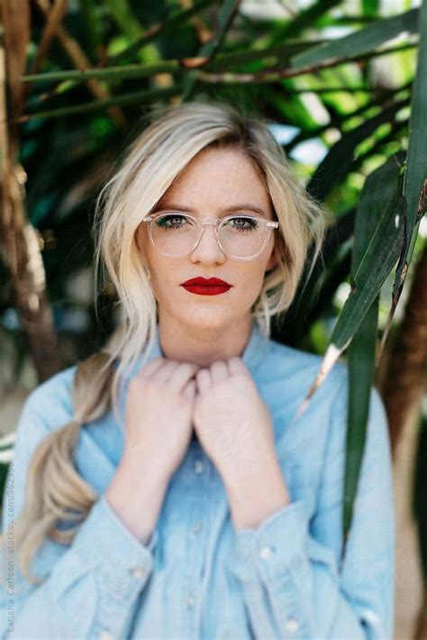 Blonde Girl In Denim By Stocksy Contributor Latisha Lyn Photography Blonde With Glasses