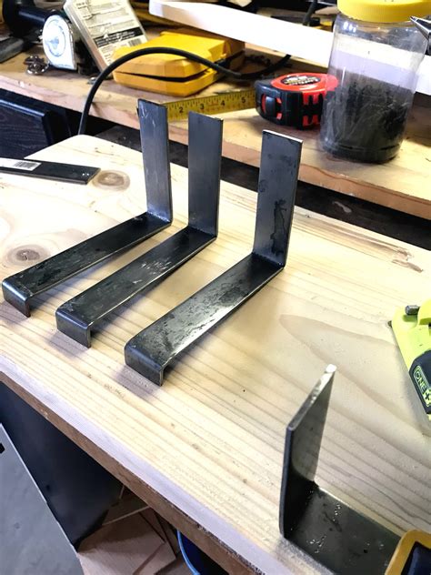 $moving right along on my boy's budget room makeover, this past week i tackled perhaps the biggest these would also be used to make the cleat and shelf brackets. DIY Farmhouse Steel Shelf Brackets | The Stonybrook House