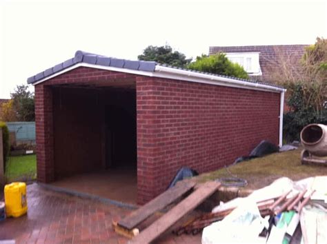 New Brick Garage Harle Syke Concrete Base Construction
