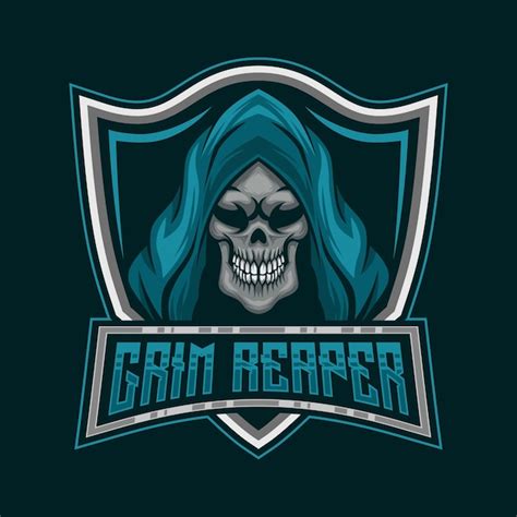 Premium Vector Grim Reaper Skull Logo Head Of Grim Reaper Mascot