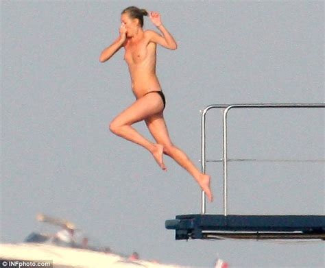 Skinny Dipper Kate Moss Continues The Frolics And Fun In