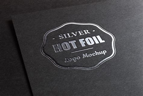 silver stamping logo mockup graphicburger