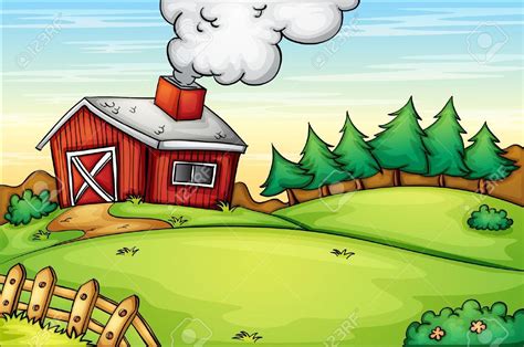 Cartoon Farm House Images Farm Illustration Airship House Vector