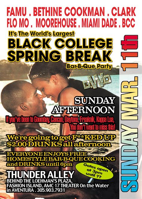 Black College Spring Break Barbecue Party