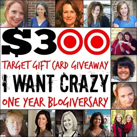 I Want Crazy Blogiversary Giveaway 300 Target T Card Yummy