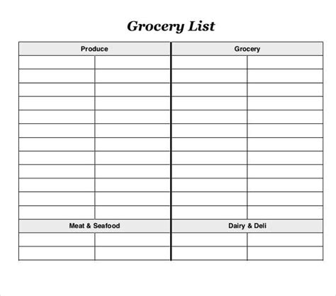 This three column grocery list helps you add more items in your shopping menu which are most necessary for bigger households. 13+ Blank Grocery List Templates - PDF, DOC, Xls | Free ...