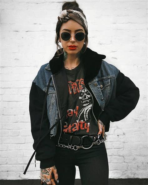 𝖘𝖆𝖒𝖒𝖎 On Instagram “legacy Of Layers 💀” Rocker Outfit Rocker Chic Outfit Hipster Outfits