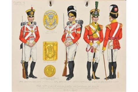 The 57th West Middlesex Regiment Of Foot Private Of Battalion