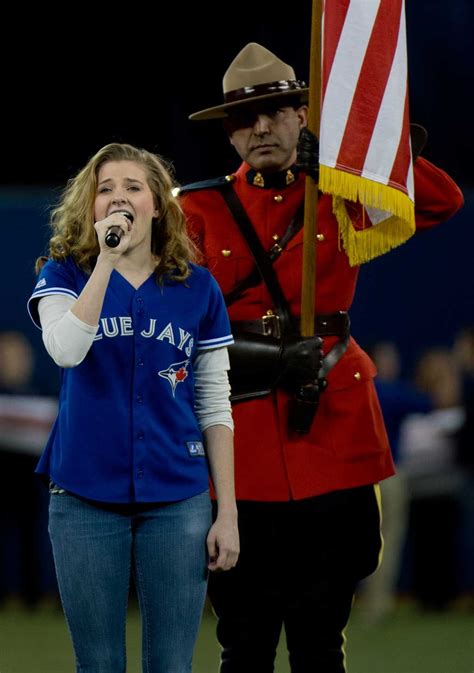 Photos Danielle Wade Sings National Anthems At Jays Opener Windsor Star