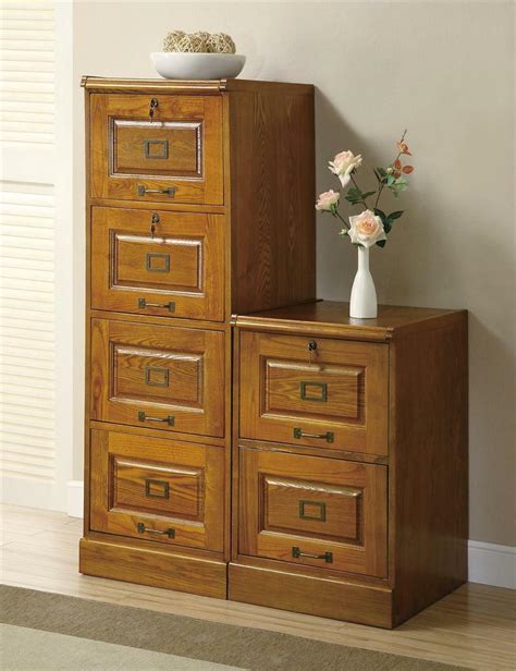 These locks are opened using round keys. Wood File Cabinet | 2-Drawer Wood Cabinets | Home Office ...