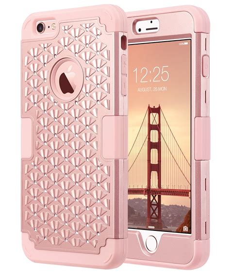 Ulak Iphone 6 Plus 6s Plus Case 3d Bling Rhinestone Heavy Duty