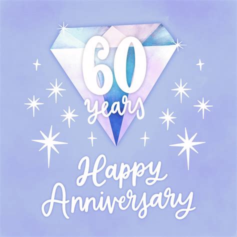 Shining Diamond 60th Wedding Anniversary Card Boomf