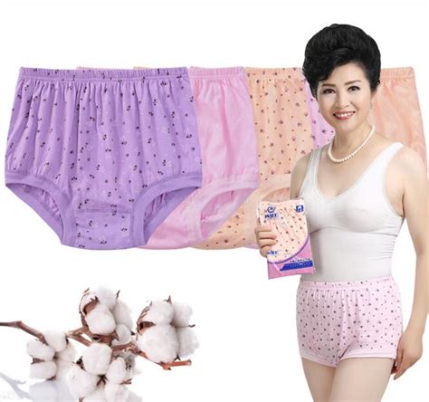 cotton mother print briefs middle aged and old underwear women s high waist panties comfortable