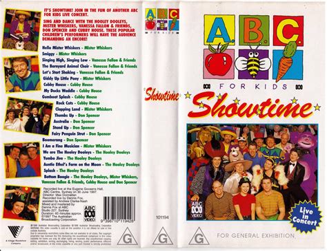 Abc For Kids Showtime Don Spencer The Hooley Dooleys Live Rare Vhs
