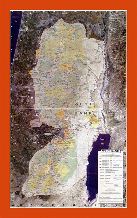 Map Of West Bank 2001 Maps Of West Bank Maps Of Asia Map