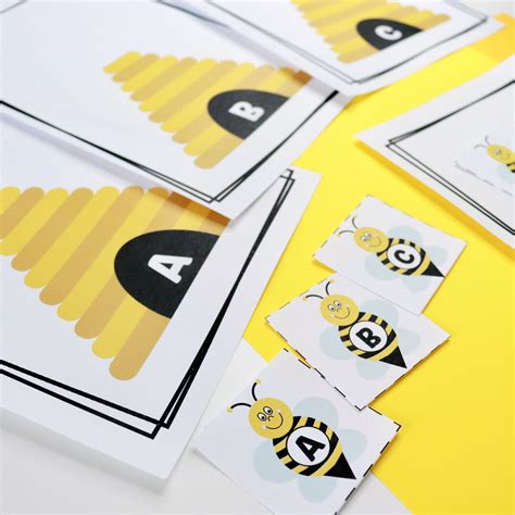 Bee Alphabet Sorting For Preschoolers Printable The Activity Mom