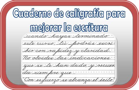 Cuaderno De Caligrafía Para Mejorar La Escritura Material Educativo