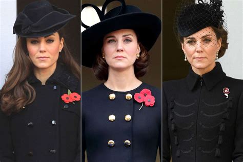 Kate Middletons Remembrance Day Looks And Hairstyles Through The Years