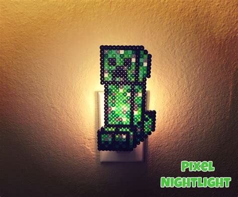 Creeper Nightlight Creeper Minecraft Night Light Minecraft Beads