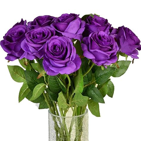 Amzali Artificial Flowers Real Touch Flowers Long Stem