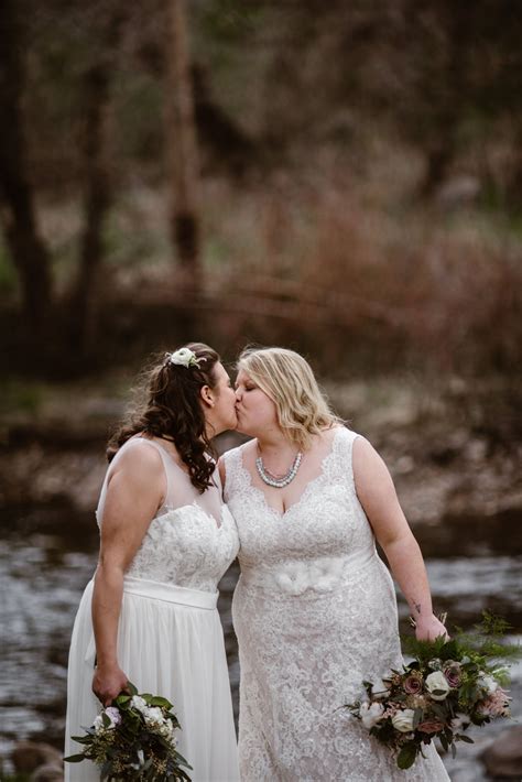 Elegant Woodsy Mountain Wedding In Boulder Colorado Lesbian Bride