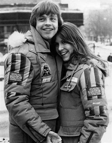 Carrie Fisher And Mark Hamill Filming Empire Strikes Back Between March