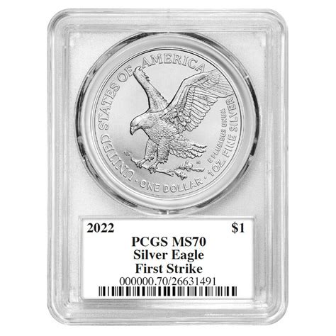 Certified Uncirculated Silver Eagle 2022 Ms70 Fs Emily Damstra Signed