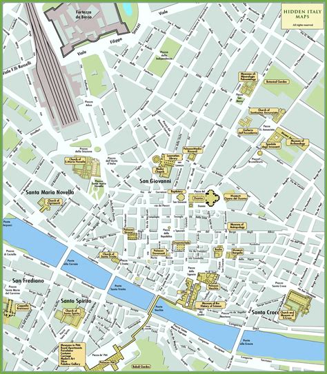 Printable Walking Map Of Florence