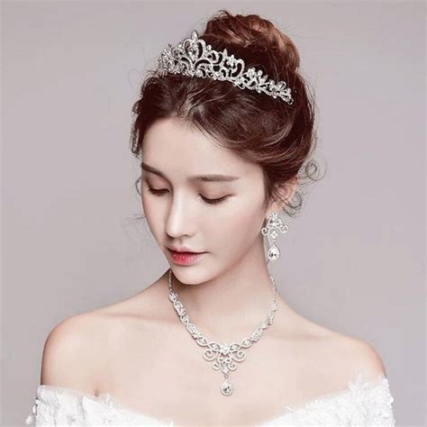 wedding bride crown headwear shiny rhinestone tiaras head pin hair jewelry ebay crown