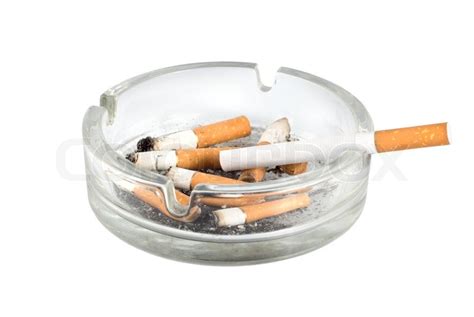Cigarettes In An Ashtray Isolated On Stock Image Colourbox