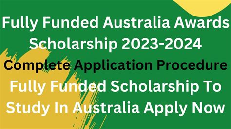 Fully Funded Australia Awards Scholarship 2023 2024 Australia Awards