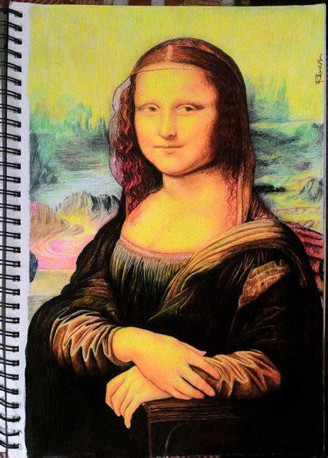 Mona Lisa Study With Pencil Colors And Markers A3 Rart