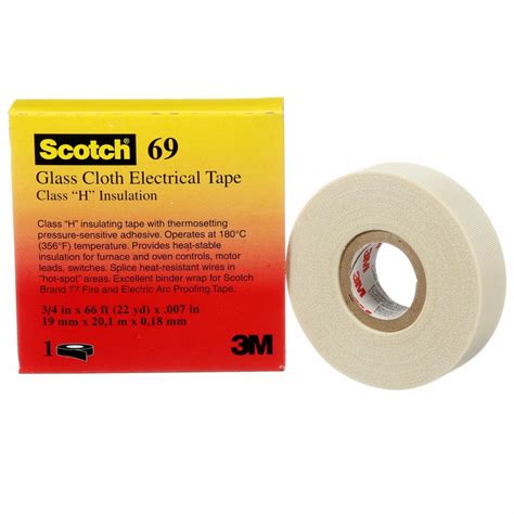 Scotch® Glass Cloth Tape 69 White 3 4 In X 66 Ft 1 In Core Boxed 3m Canada