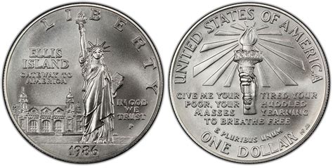 1986 P 1 Statue Of Liberty Regular Strike Modern Silver And Clad
