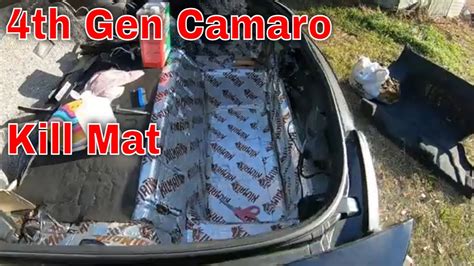 4th Gen Camaro Kill Mat Hatch Area Big Difference Youtube