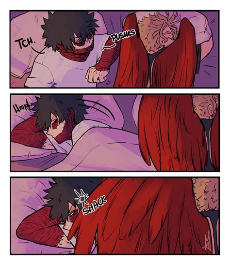 tipe 👻 🇨🇱 ♦️ working on comissions on twitter day 16 sleeping together when dabi discovers