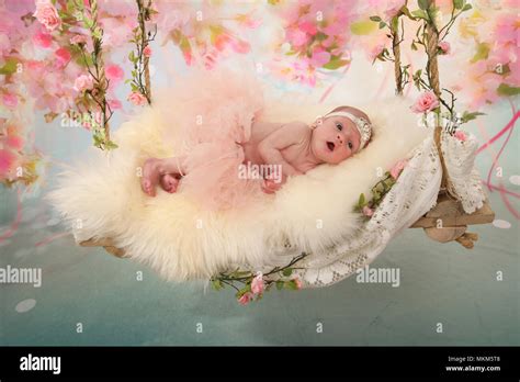 13 Day Old Baby Girl Stock Photo Alamy