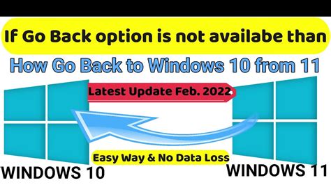 How To Downgrade From Windows 11 To Windows 10 Downgrade Windows 11