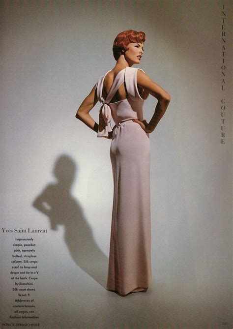 1991 Yves Saint Laurent Haute Couture Fall Linda Evangelista By