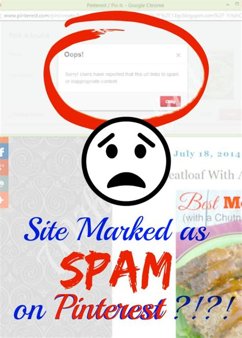 Site Marked As Spam On Pinterest With A Blast