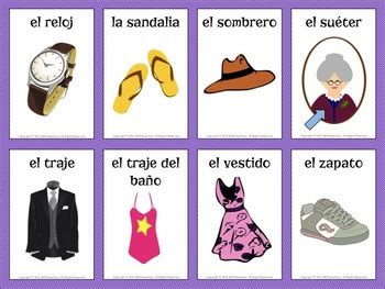 Buying baby clothes online has never been easier. Spanish Clothing Vocabulary Cards by Mr Elementary | TpT