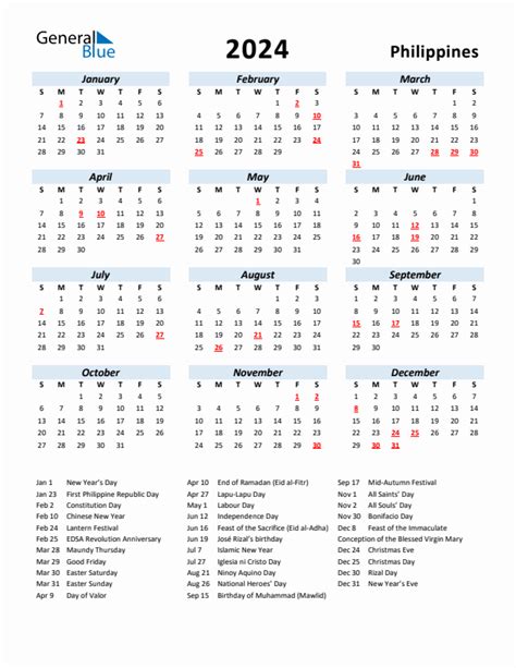 Calendar 2024 With Holidays Philippines Calendar 2024 Ireland Printable