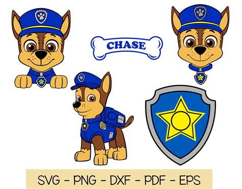Paw Patrol Chase Svg Bundle Paw Patrol Chase Clipart Etsy Finland