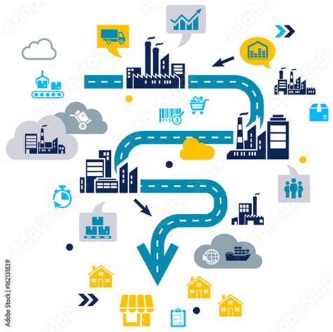 Supply Chain Management Concept Stock Illustration Adobe Stock